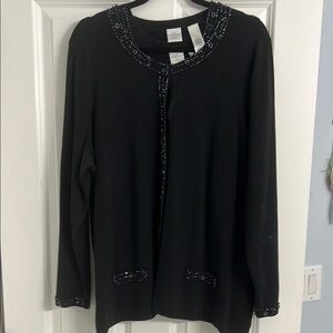 Emma James  Black Embellished Long Sleeve Sweater Set